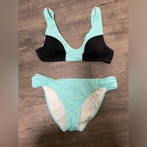 PINK Victoria's Secret Mint and Black Two-Piece Bikini